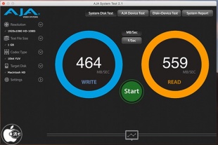 AJA System Test:APPLE SSD AP0256M