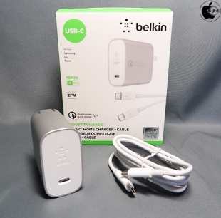 BOOST↑CHARGE USB充電器(27W USB-C、Quick Charge 4+、USB-C to C ケーブル付き)