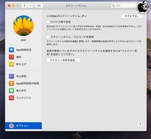 macOS Catalina：スクリーンタイム