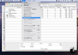 macOS Catalina：アクティビティモニタ