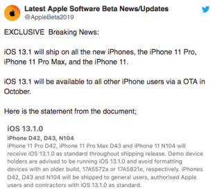 Latest Apple Software Beta News/Updates