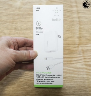 Belkin BOOST↑CHARGE 18W USB-C Wall Charger + USB-C Cable with Lightning Connector
