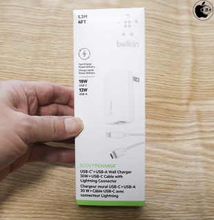 Belkin BOOST↑CHARGE 30W USB-C Wall Charger + USB-C Cable with Lightning Connector