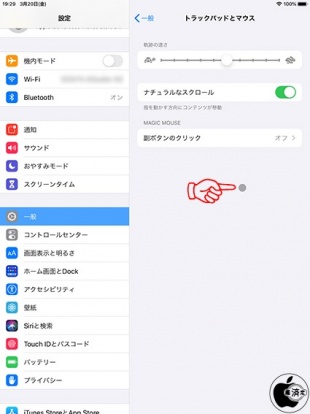 iPadOS 13.4：トラックパッドとマウス