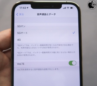 iPhone 12 Pro Max:音声通話とデータ