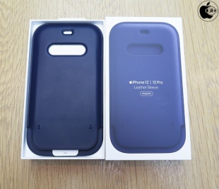 MagSafe対応iPhone 12 & iPhone 12 Proレザースリーブ/ディープバイオレット