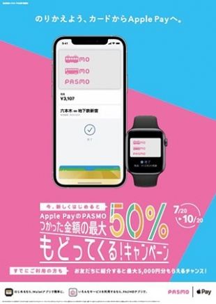 PASMOつかった金額の最大50％もどってくる!キャンペーン