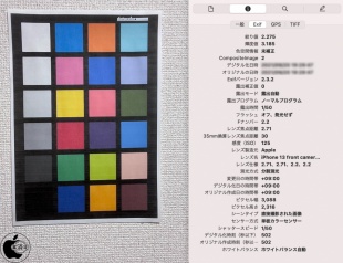 iPhone 13の前面カメラ
