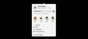 新しい共有シート