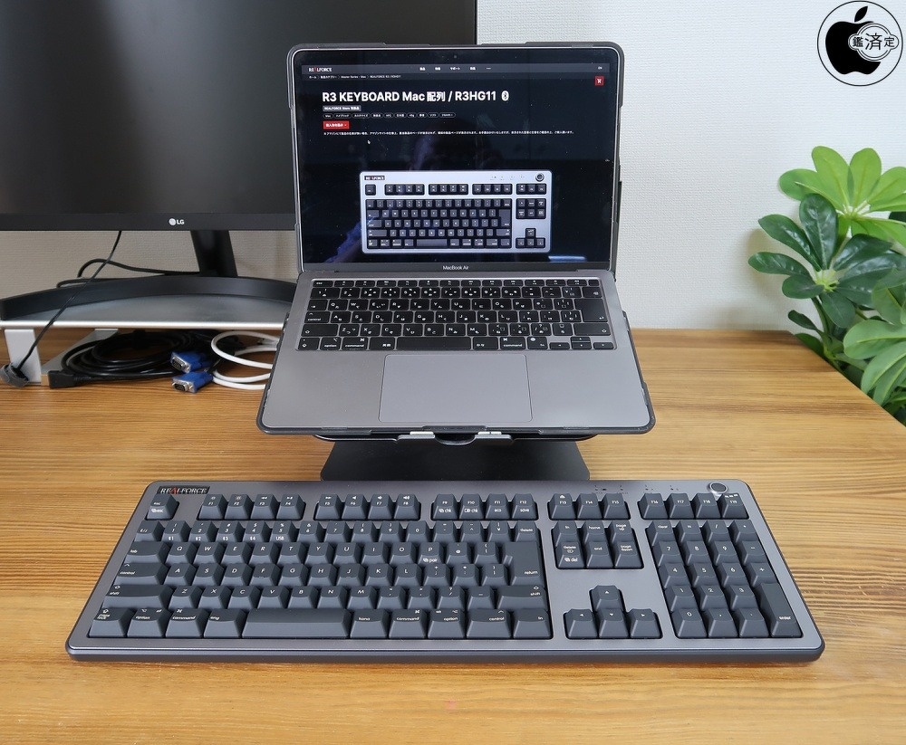 東プレの静⾳フルサイズキーボード「REALFORCE R3キーボード for Mac