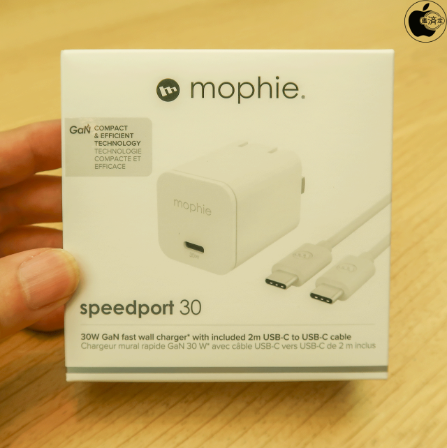 mophie speedport 30 1-port GaN wall charger（30W）
