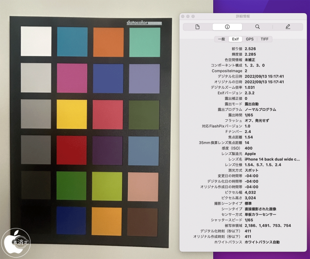 iPhone 14の背面超広角カメラ