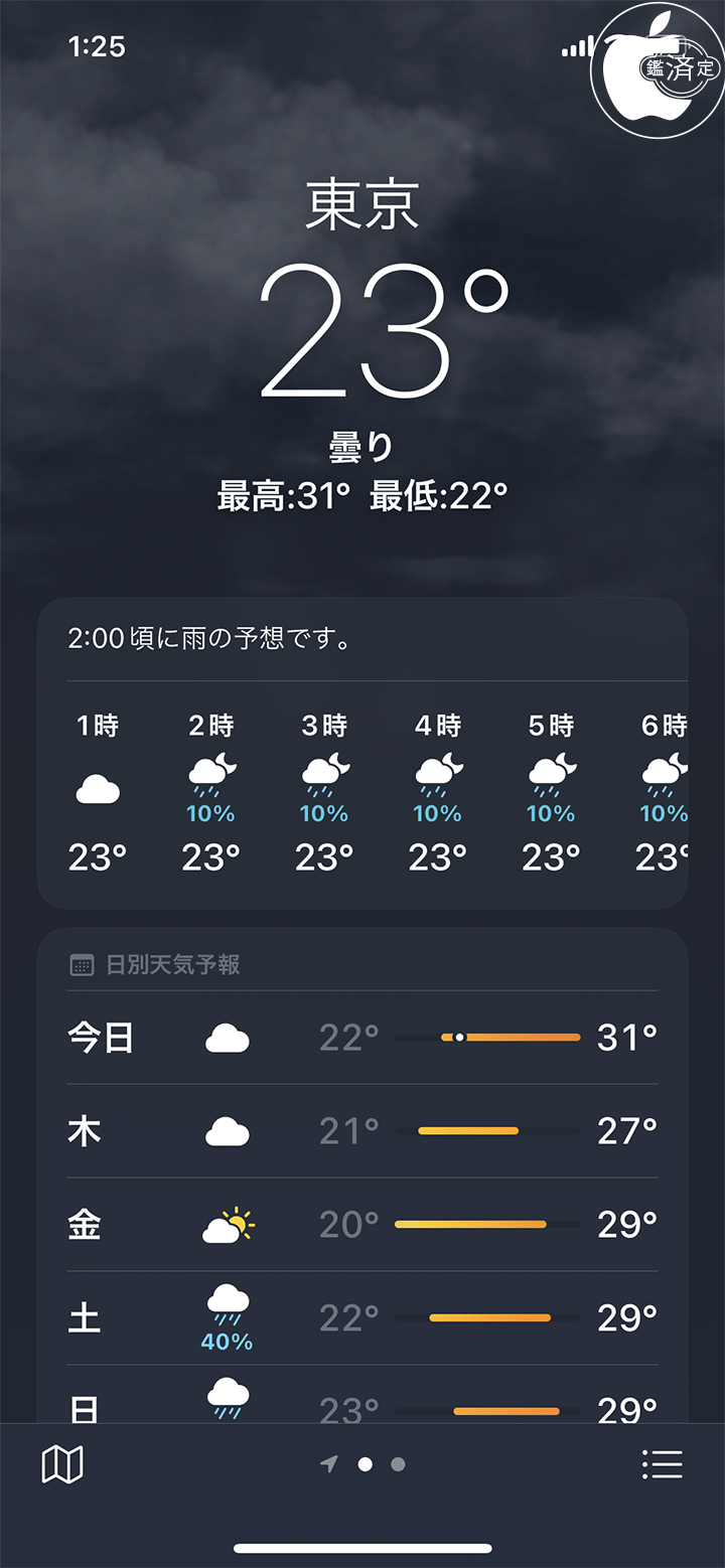 Ios 16 天気アプリで今後10日間の1時間ごとの予報も確認可能に Ios Mac Otakara