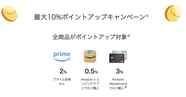 最大10%ポイントアップキャンペーン