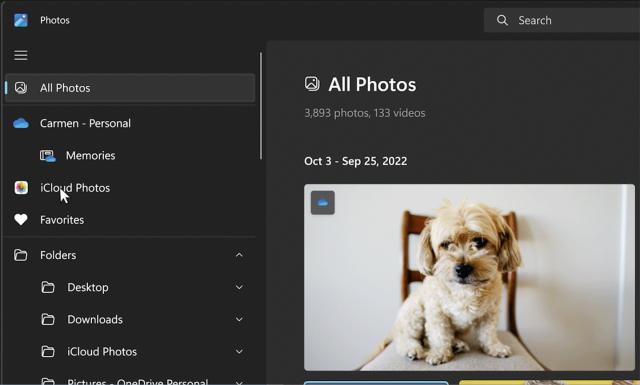 Windows 11のiCloud 写真統合