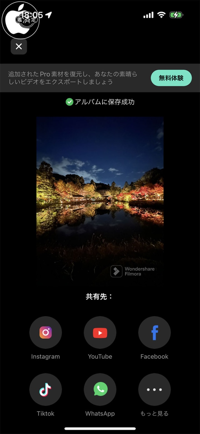 Filmora for iOS:共有先