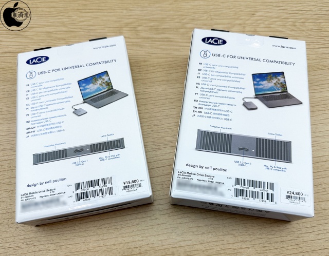 LaCie Mobile Drive Secure USB-C（Rescue付き）