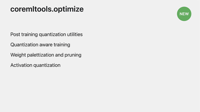 coremItools.optimize