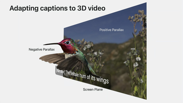 Adapting captions to 3D video
