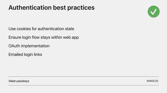 Authentication best practices