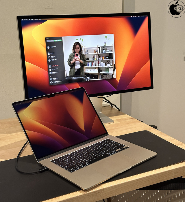 MacBook Air (15-inch, M2, 2023)：Apple Studio Display (27-inch)
