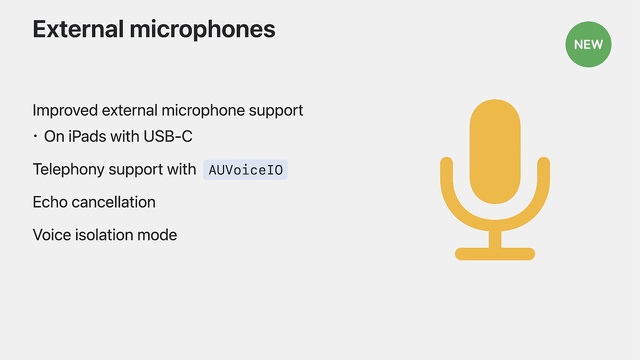 External microphones