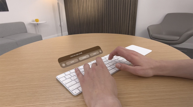 visionOSの実キーボード入力