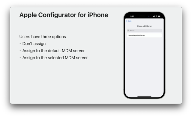 Apple Configurator for iPhone