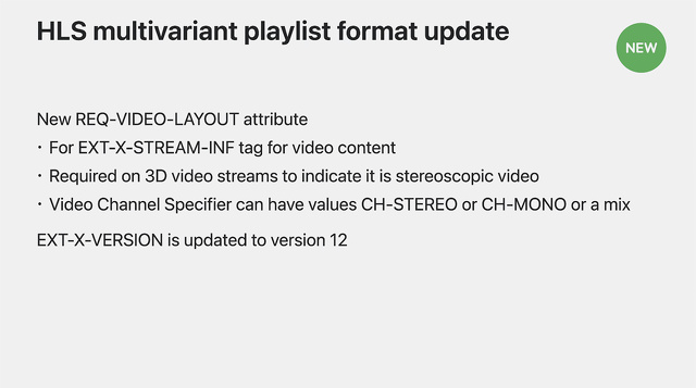 HLS multivariant playlist format update