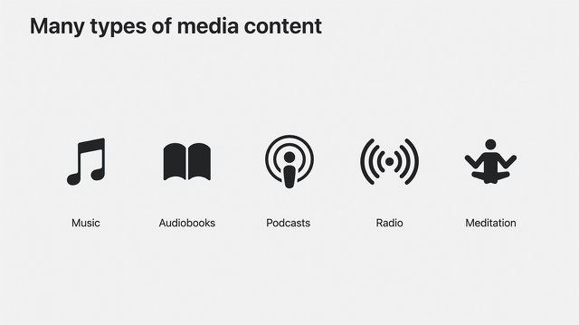 Many types of media content