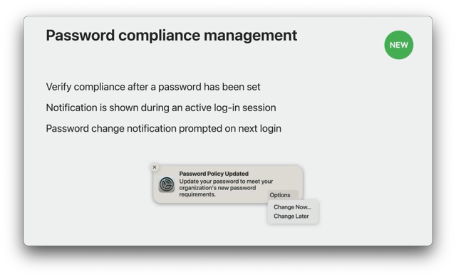 Password compliance management