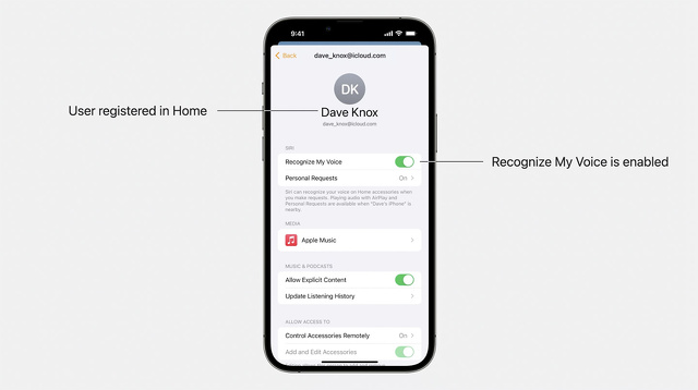 ホーム設定＞ユーザー