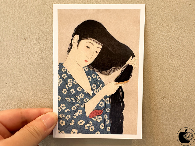 橋口五葉「髪梳ける女」ポストカード