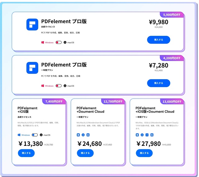 アップグレード
