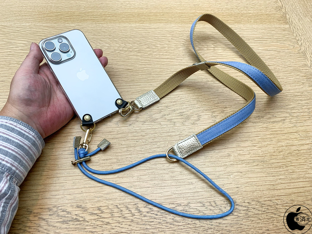 P.S.SHOULDER STRAP【デニム】（ブリーチ×ベージュ）