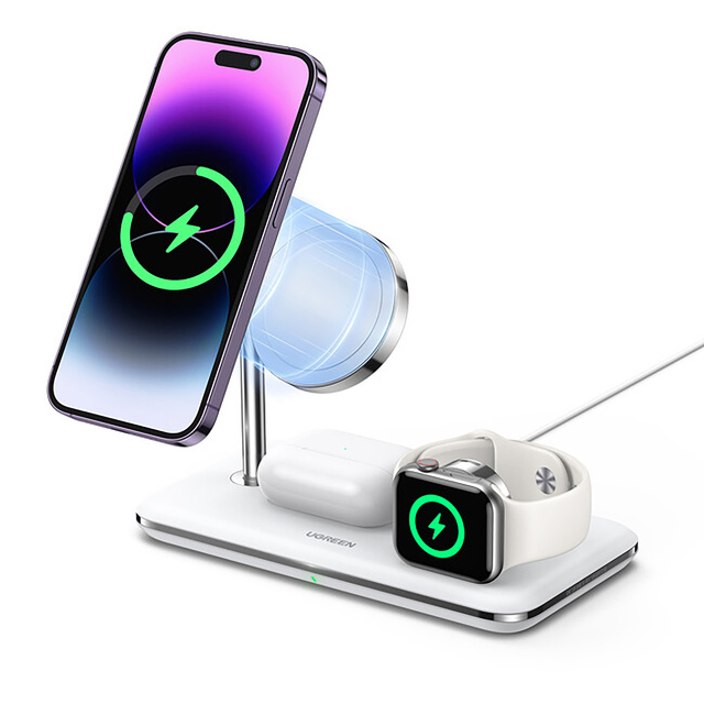 UGREEN 3 in 1 ワイヤレス充電ステーション MagSafe公式認証 CD278