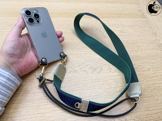 P.S.SHOULDER STRAP【デニム】（濃紺×グリーン）