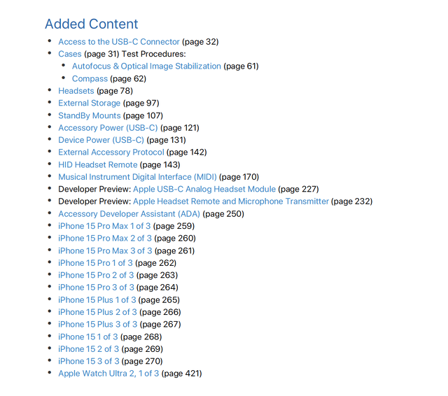 Apple、iPhone 15などの情報を追加したアクセサリーガイドライン「Accessory Design Guidelines for