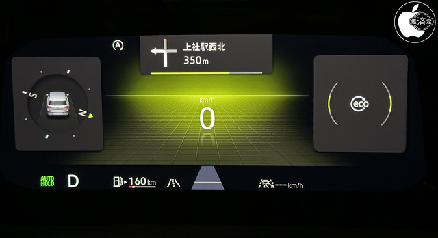センターディスプレイ：CarPlayのターンバイターン