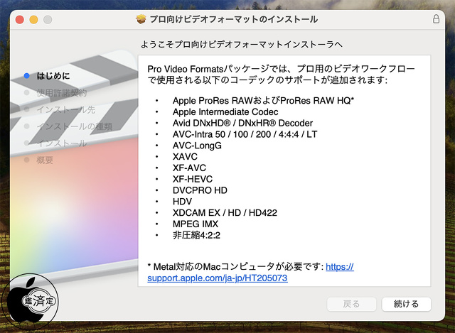 プロ向けビデオフォーマット