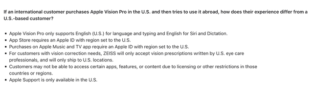 Apple Vision Pro FAQ