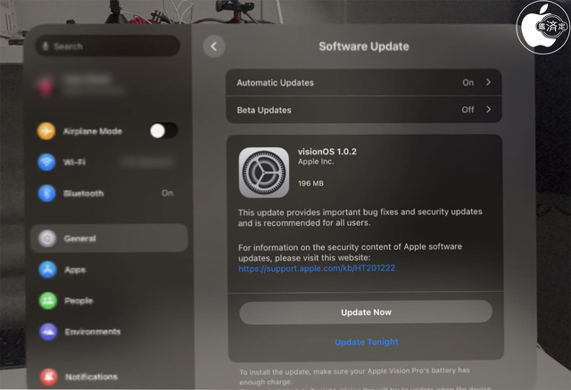 visionOS 1.0.2