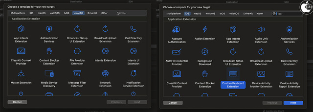 visionOSにはCustom Keyboard Extensionをサポートしない。