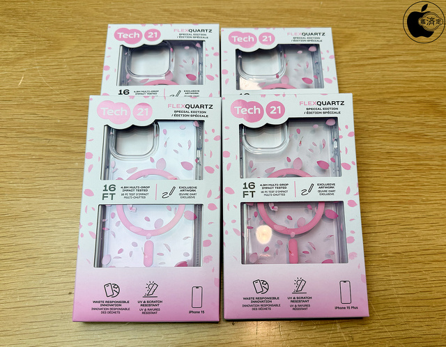 Tech21 FlexQuartz for iPhone 15（MagSafe対応）- チェリーブロッサム