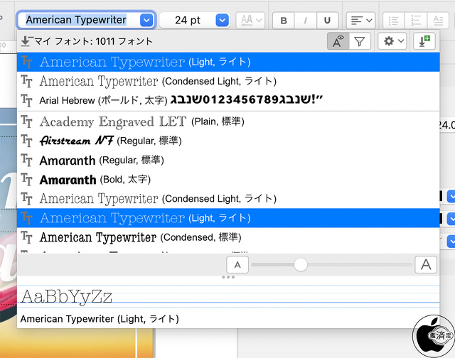 CorelDRAW 2024：Googleフォント