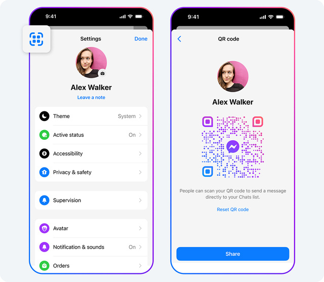 Messenger:QRコード