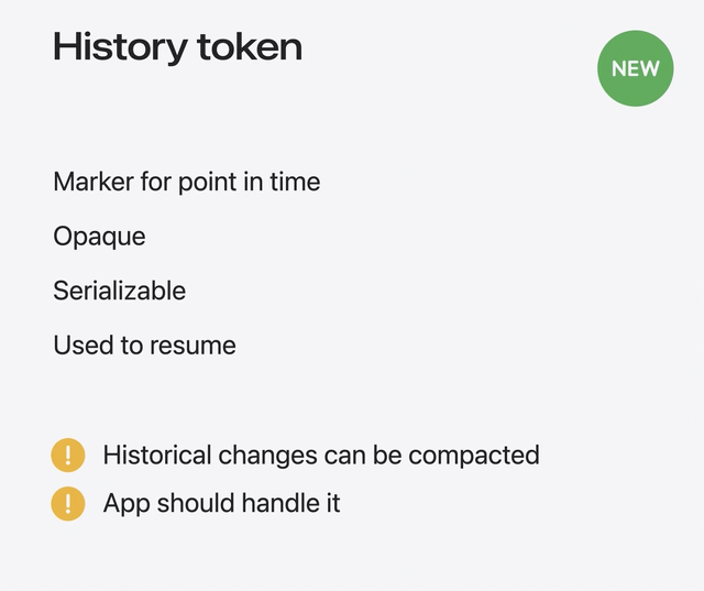 History token