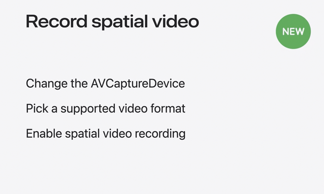 Record spatial video