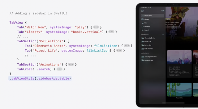 新しいTabとUITab API