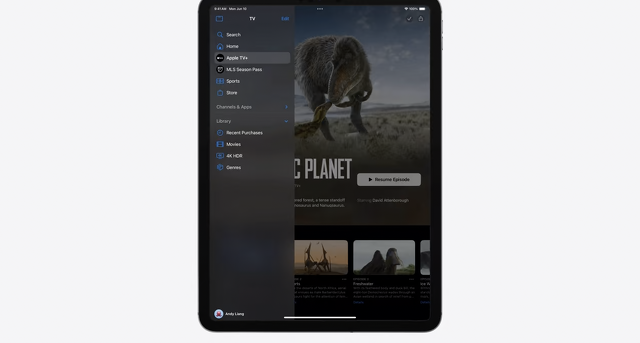 iPadOS 18:サイドバー